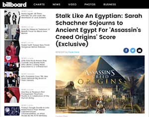 paula parisi article in billboard on assassin creed origins music