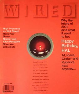 Wired magazine's birthday tribute to the computer HAL, January 1997