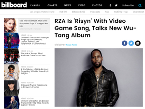 article about absolver videogame and rapper rza in billboard article by paula parisi